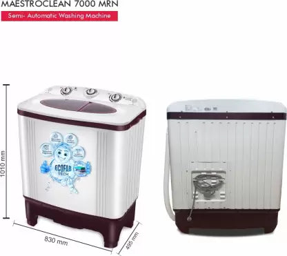 Singer 7 kg Semi Automatic Top Load Washing Machine Maroon, White  (Maestroclean SM 7000 (MRN)) (OPEN BOX) Singer 7 kg Semi Automatic Top Load Washing Machine Maroon, White  (Maestroclean SM 7000 (MRN)) (OPEN BOX)